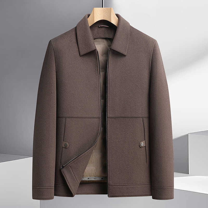arrival Men's new Wool Blends fahsion High end men detachable down liner thickened double-sided short winter wool woolen jacket size MLXL2XL3XL
