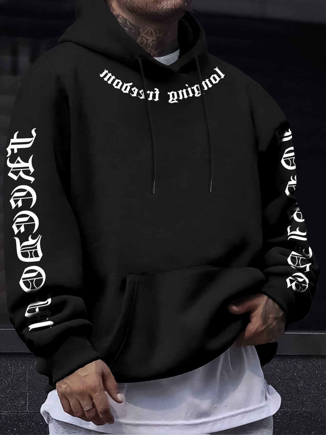 casual Men's Hoodies Sweatshirts Men's Longing for Freedom pattern hooded sweatshirt Sweater machine washable Spring and autumn streetwear