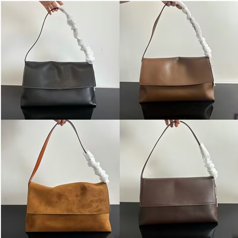 Chelsea Shoulder Bag for Women, Designer bag, Soft Suede Leather Crossbody Flap Bag, Daily commuting with large capacity