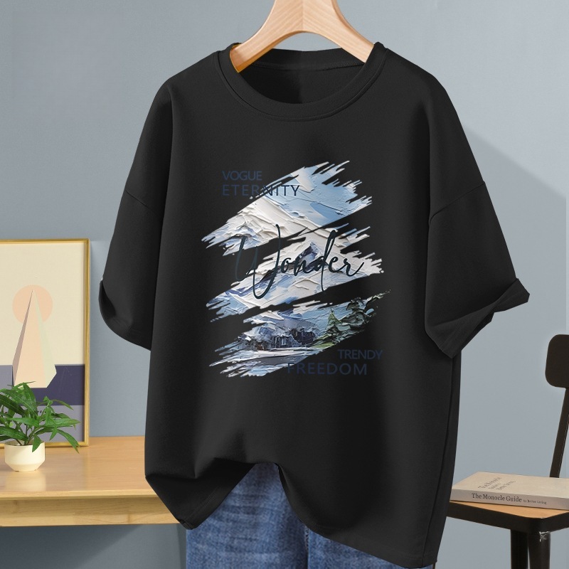 Luxurious Designer 100% Cotton Short-sleeved T-shirt For Men, Summer Casual Loose-fitting Youth Five-button Sleeve Top For Men's T-shirt