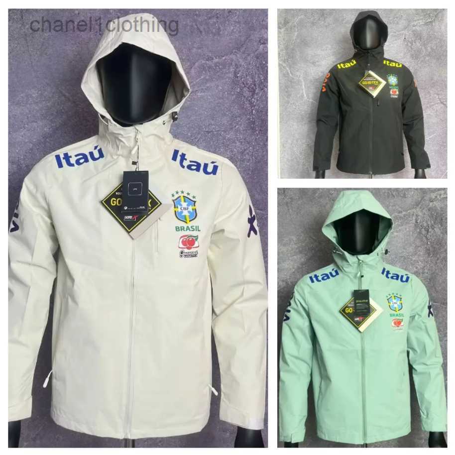Brazil Soccer Coat Thin Windbreaker u0026 Fleece Lined Cotton Jacket Unisex Men Ladies Brazil National Team Football Casual Sports Outerwear