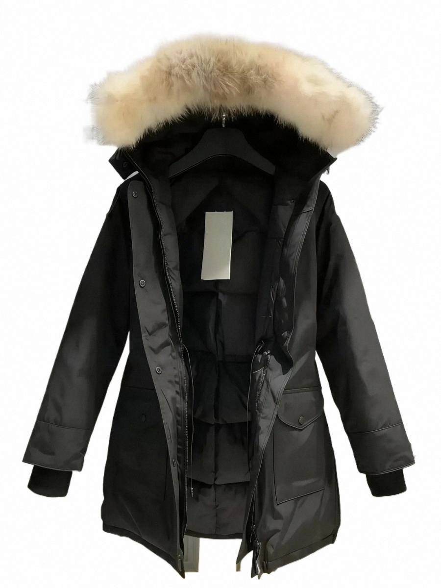 2026 Designer Womens Down Jacket Fashion Brand jackets womens Long Coat Large Pocket Fur Collar Thermal Top Female autumn winter Large Clothing Coat