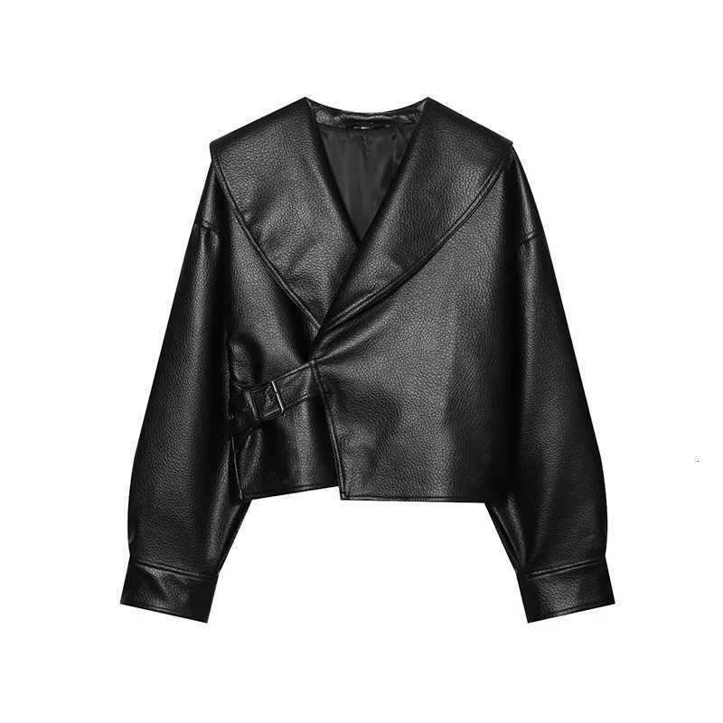 Women's Jackets Women's Jackets Coats Fashion Faux Leather Short Loose Jacket Autumn Winter Women Coats Vintage Female Outerwear Chic Tops