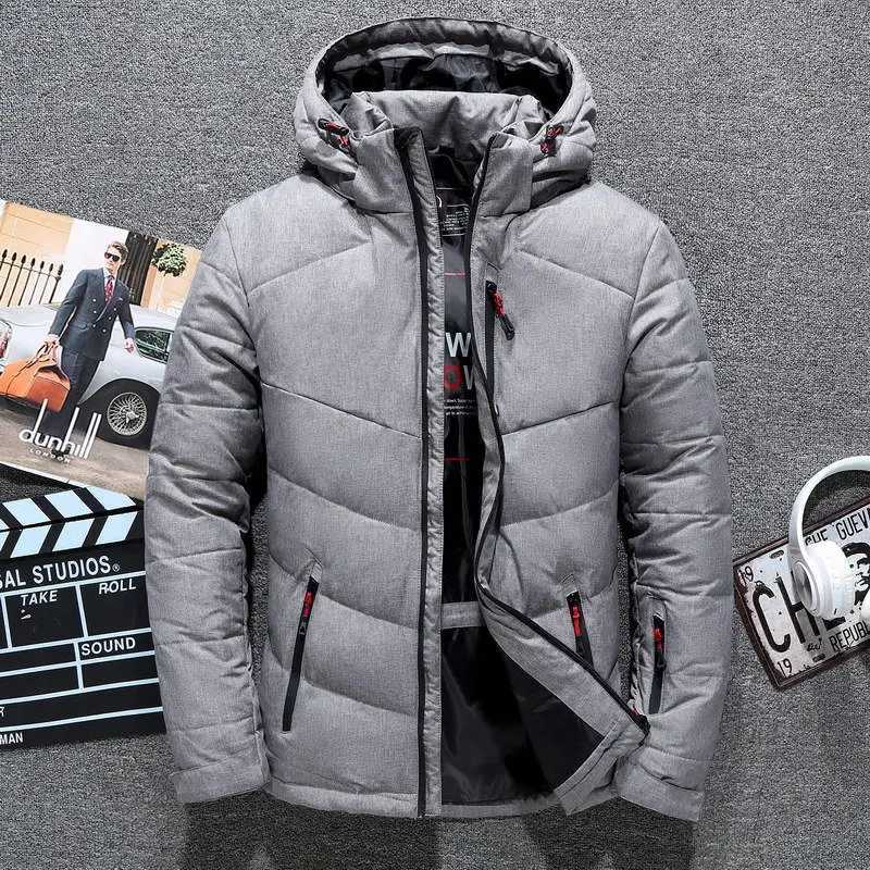 Men's Winter White Duck Down Jacket Coats Windproof Parka Casual Feather Male Hood Thick Warm Waterproof Jackets Q260921