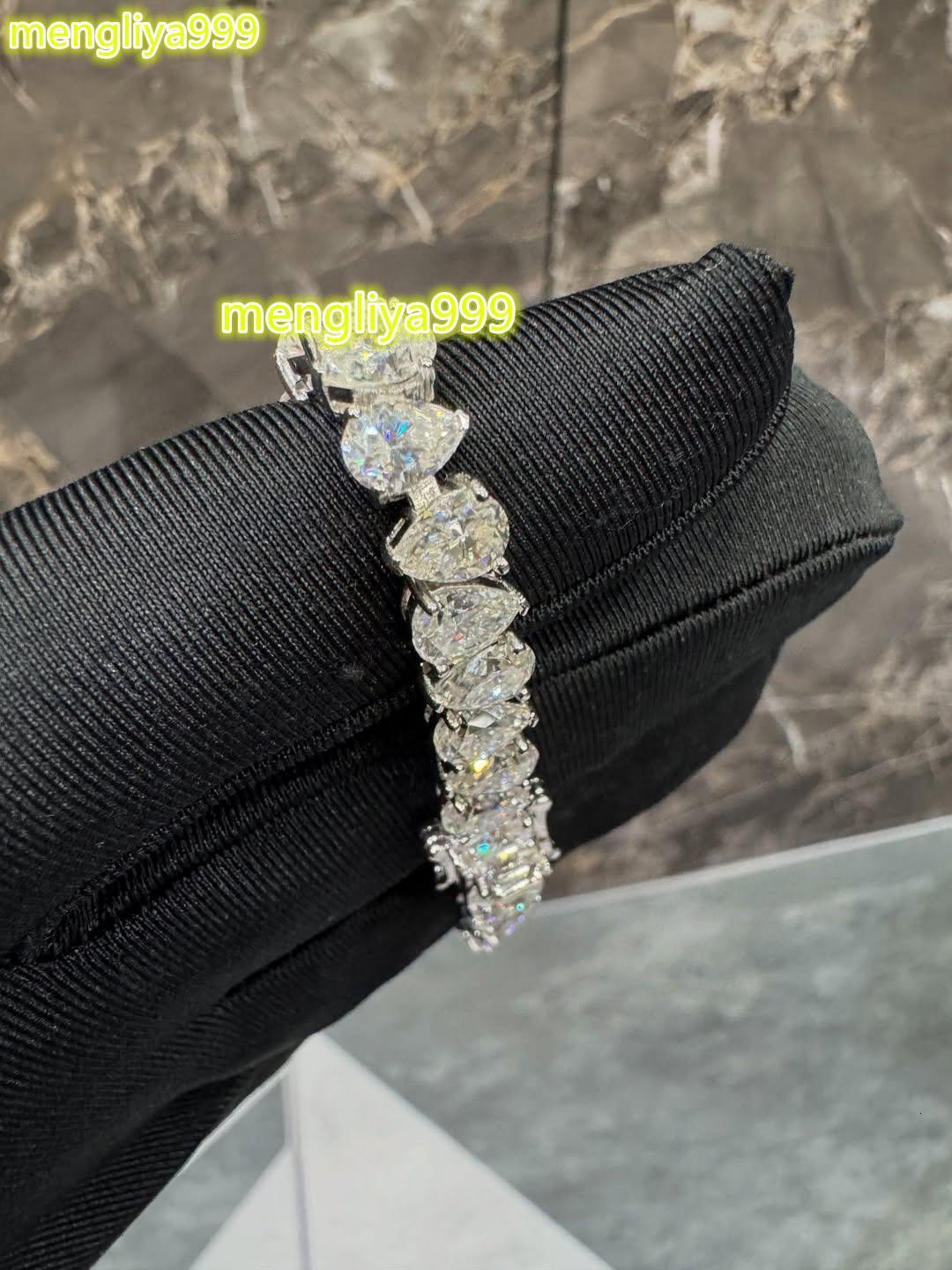 Luxury Women's 925 Silver Tennis Bracelet Round Brilliant Cut Diamond Claw Setting Certified Wedding Jewelry