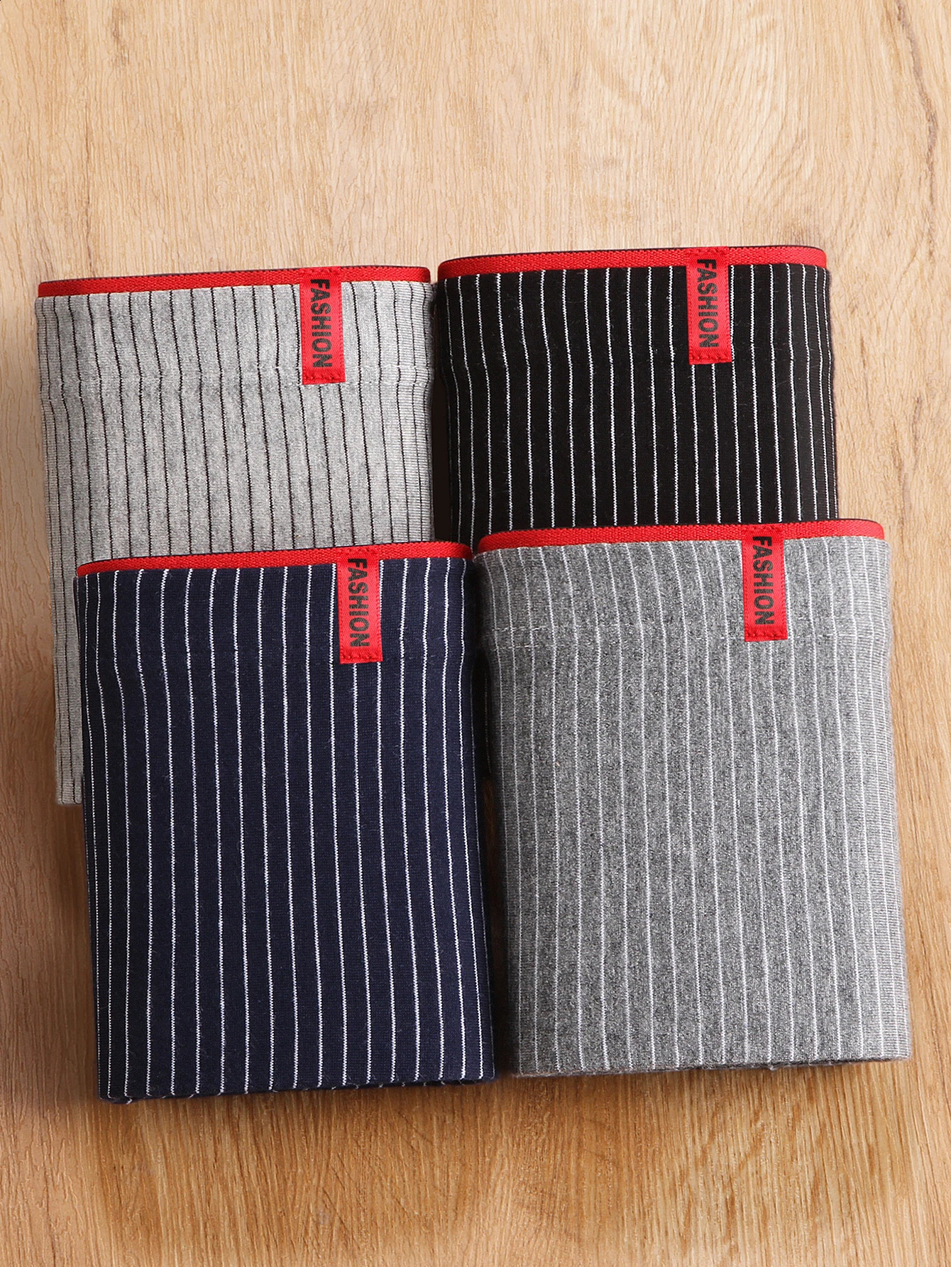 Men's Underwear 4 Pairs of Panties Stylish Men's Boxers Are Breathable and Comfortable Striped Trendy Briefs Plus Size Boxers 260921