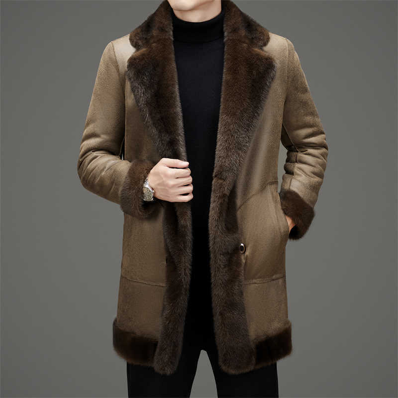Wool Blends Mens Winter Men's Long Wool Windbreaker 2024 winter jacket men fashion Woolen Coat Men's Casual Wool trench coat male Jacket m