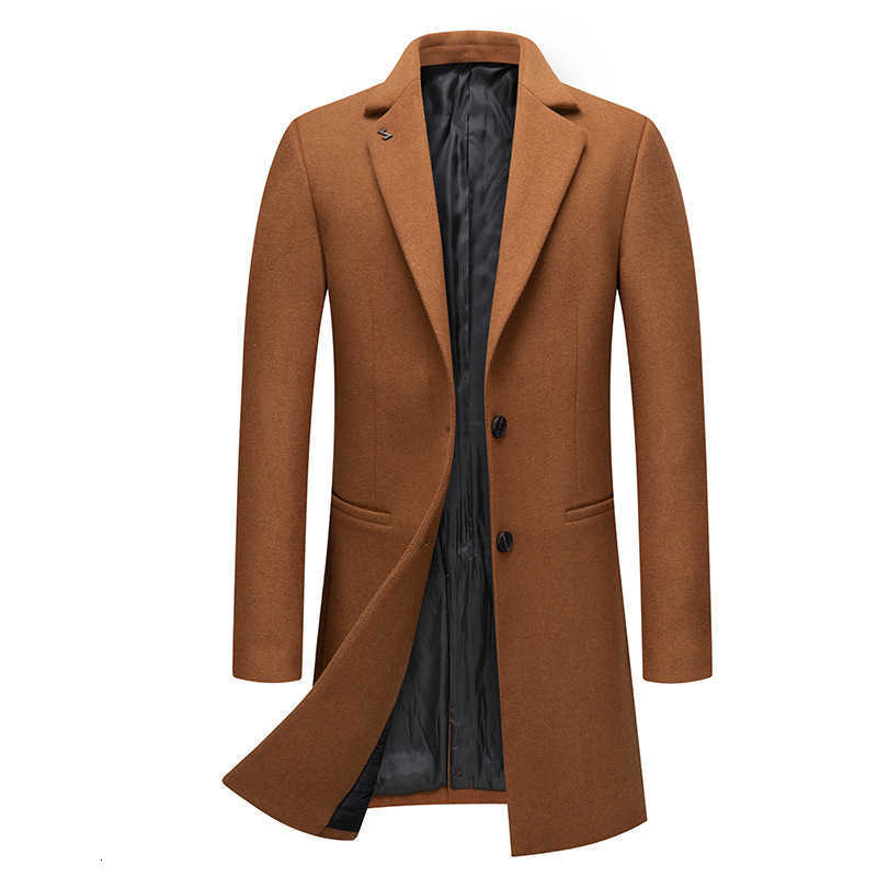 Jacket Blends Wool Men's Wool Mens Handsome Korean Slim Fit Business Uniform Coat Dinner Formal Wear Trendy Elegant British Style Mens Wool Coa