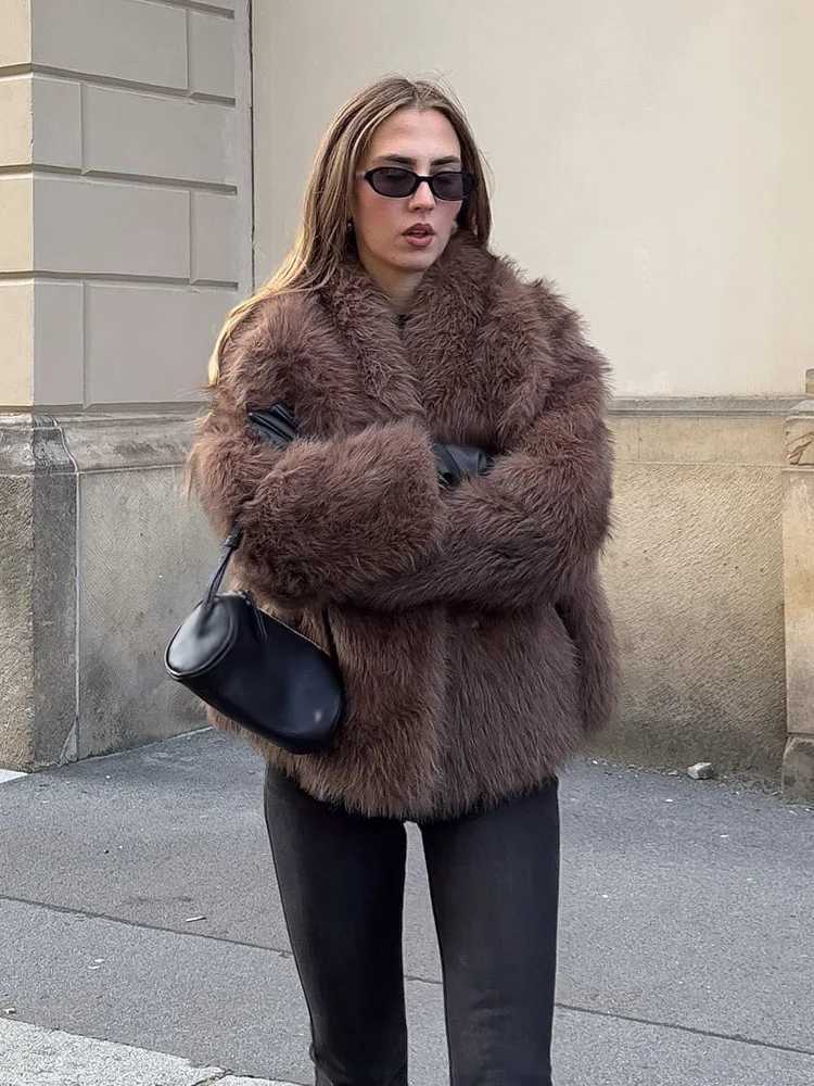 HH Women's Winter New Fashion Short Coats Solid Turn-Down Collar Long Slves Pockets Female Elegant Loose Warm Coats 3 Color T260829