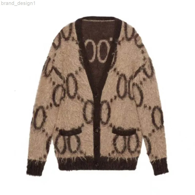 Womens Cardigan Sweaters Designer Wool Sweater Winter Warm Knits Shirts Long Sleeves Woman Classic Sweatshirt Tops Embroidery Shirt S-XL CYG2408148F