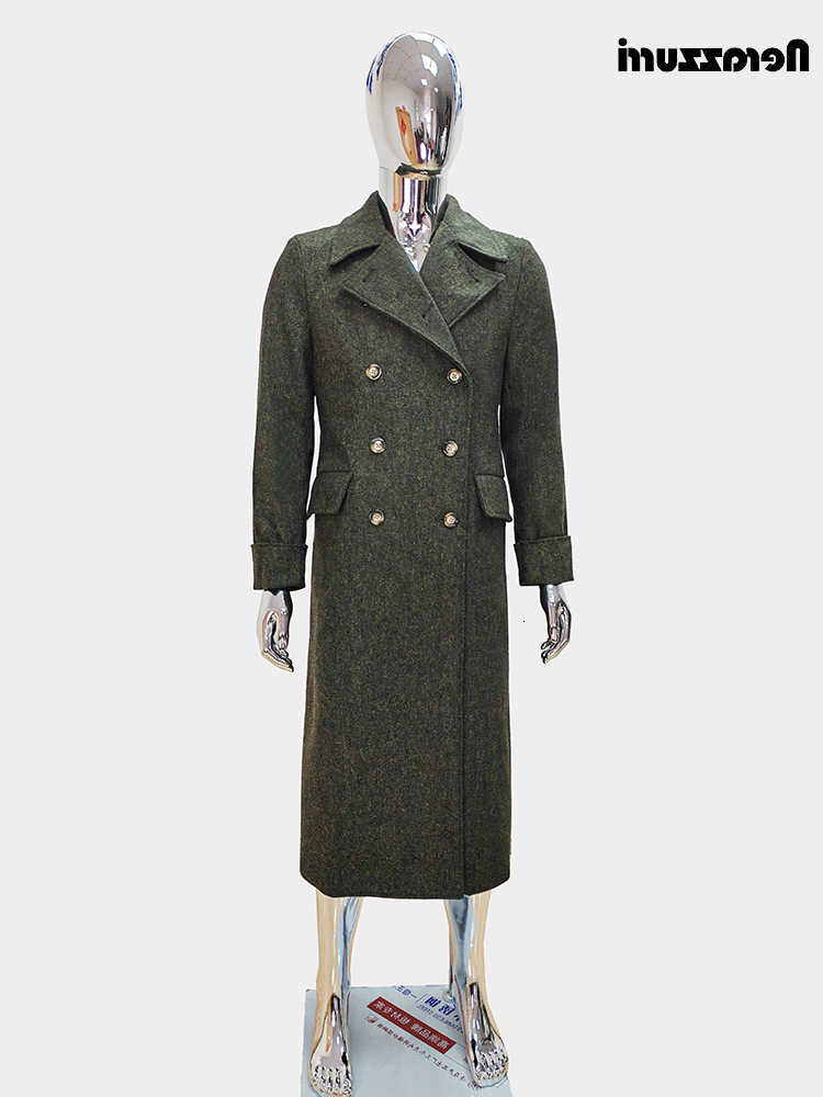 Misto lana Nerazzurri Autunno Uomo Inverno Lungo EleGant Chic Cappotto di lana spesso caldo per uomo Cappotto doppio petto in misto lana D260921