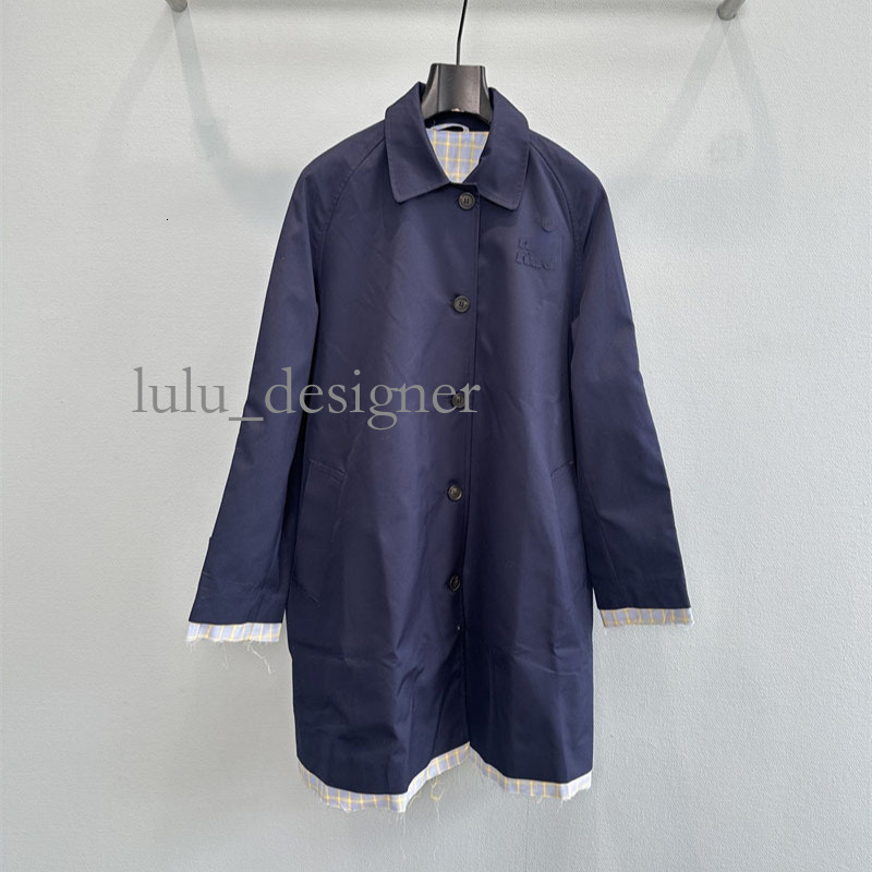 Designer womens trench coats 26 Autumn New High-End Minimalist Casual Versatile Retro Loose-Fit Workwear Jacket luxury Women Windbreaker