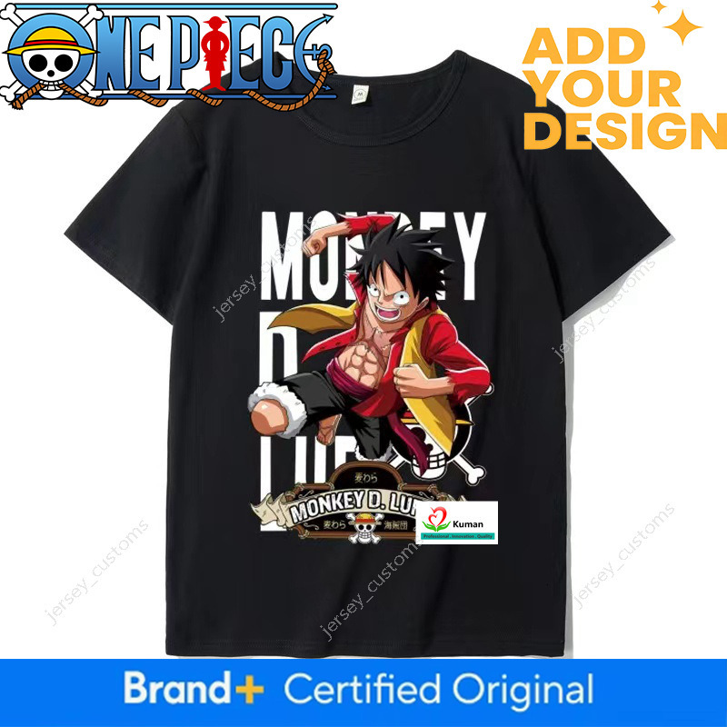 New summer collection export: 3D digital print, trendy and casual One Piece-themed short-sleeved T-shirt for men, loose fit