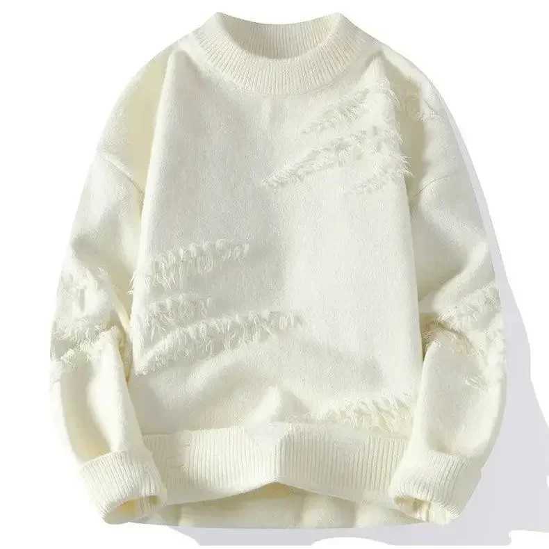 LIBIELIY 2024 Autumn And Winter European And American Trendy Men's New Fashion Solid Color Round Neck Loose Knitted Sweater. S260921SD6N