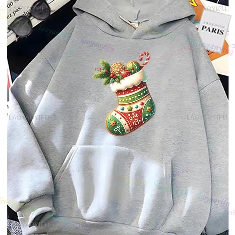 Santa Hat Christmas Ghost Tree Hoodie Casual Funny Men Women Sweatshirt Long Sleeve Shirt Coat Autumn Winter Streetwear