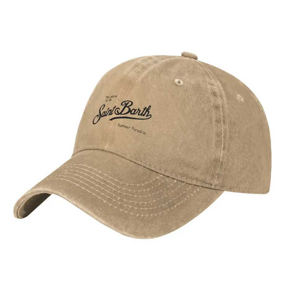 Vation 11 Ple Styles Summer Paradise To Be S-Saint B-Barth Blk Rose Retro Cowboy Denim Washed Baseball Caps Men Women Hat M260908
