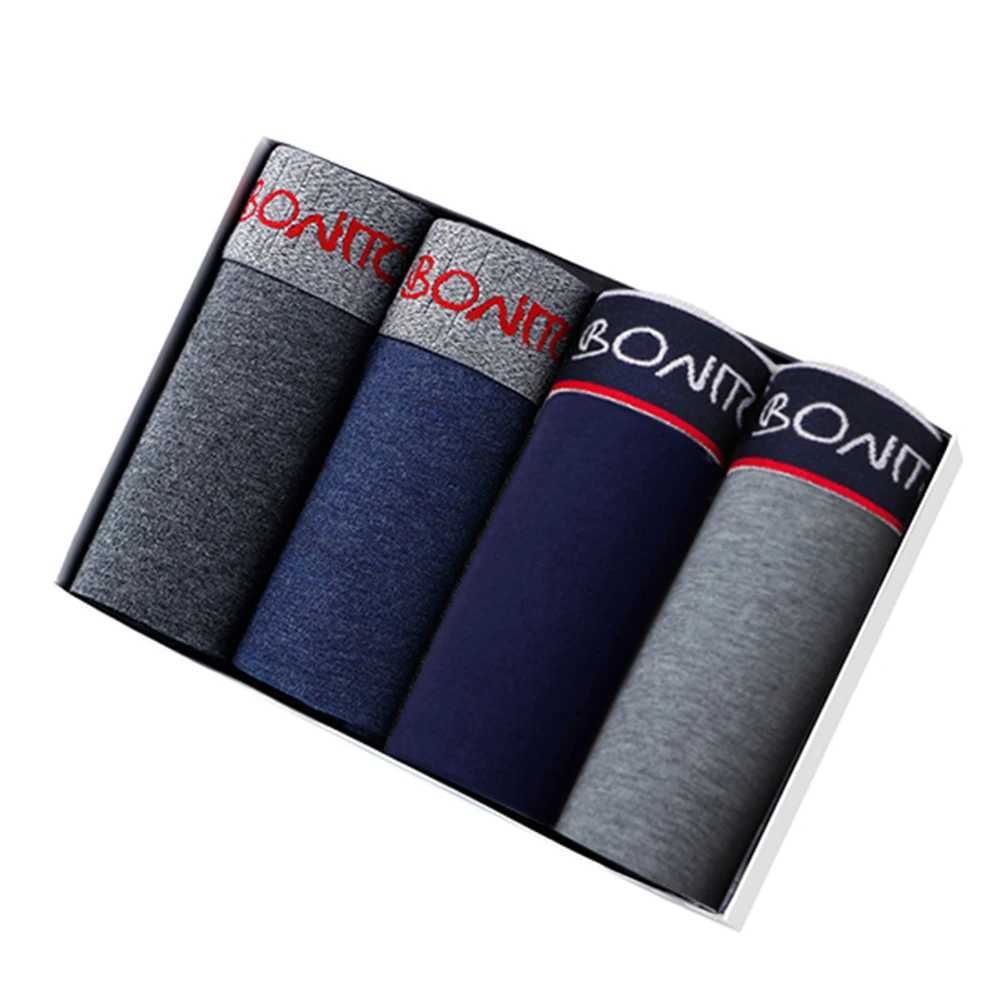 4Pcs Mens Underpants Sexy Boxers Underwear Man Cotton Men's Panties Brand Male Boxer Shorts Q260921