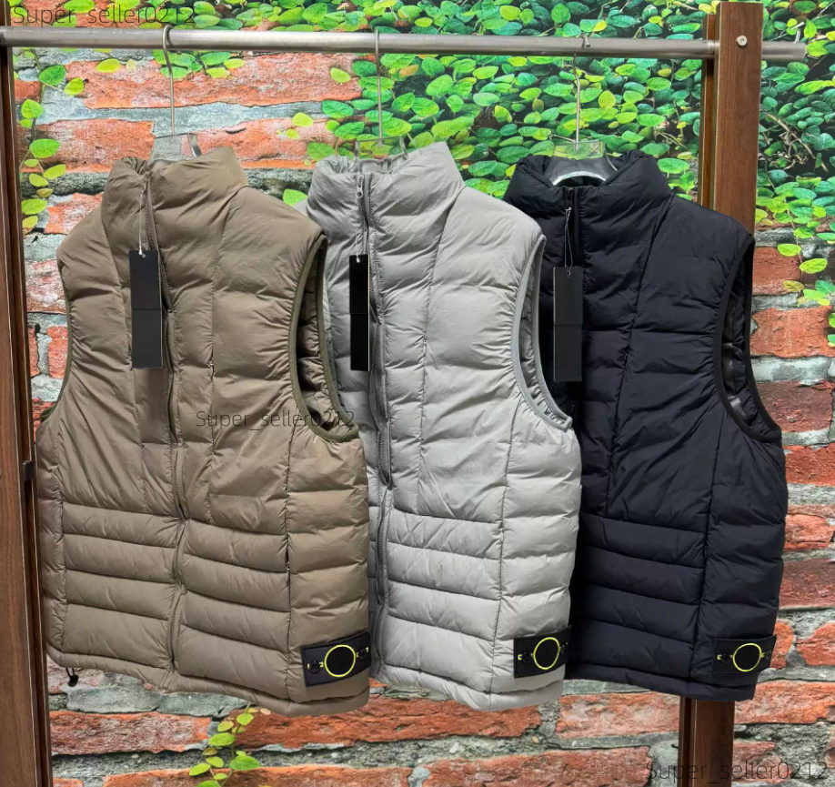 Men Stones Jacket Vest Puffer Jacket Designer Men Down Vest Coat Gilet Body Warmer Winter Vest Casual Topstoney Compass Badge Sleeveless High Qualit