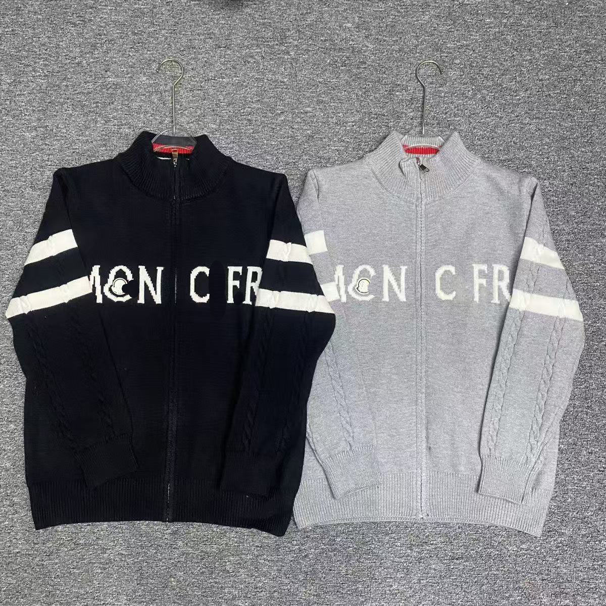 2026 New Women and Men Hooded Knit Cardigan Jacket Zip Up Long Sleeve Letter Print Sweatshirt Coat Casual Loose Daily Outerwear S to 4X