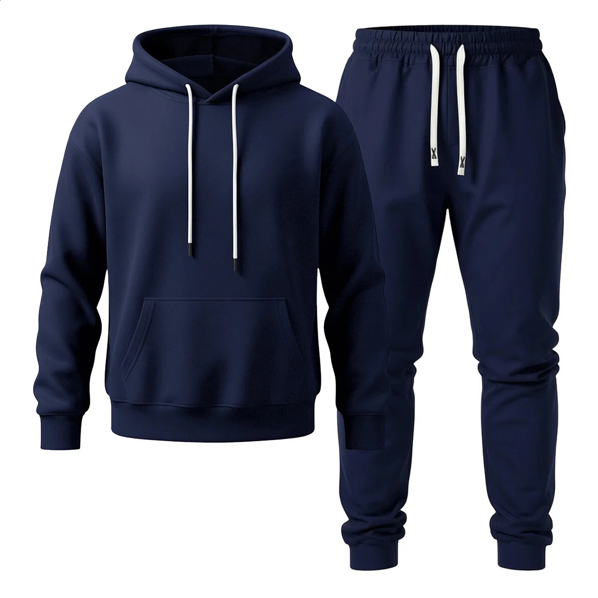Mens Hooded Sweatshirt And Ankle Pants TwoPiece Set Casual Pullover Top Jogging Suitable For Mountaineering Outdoor Hiking Travel 260920