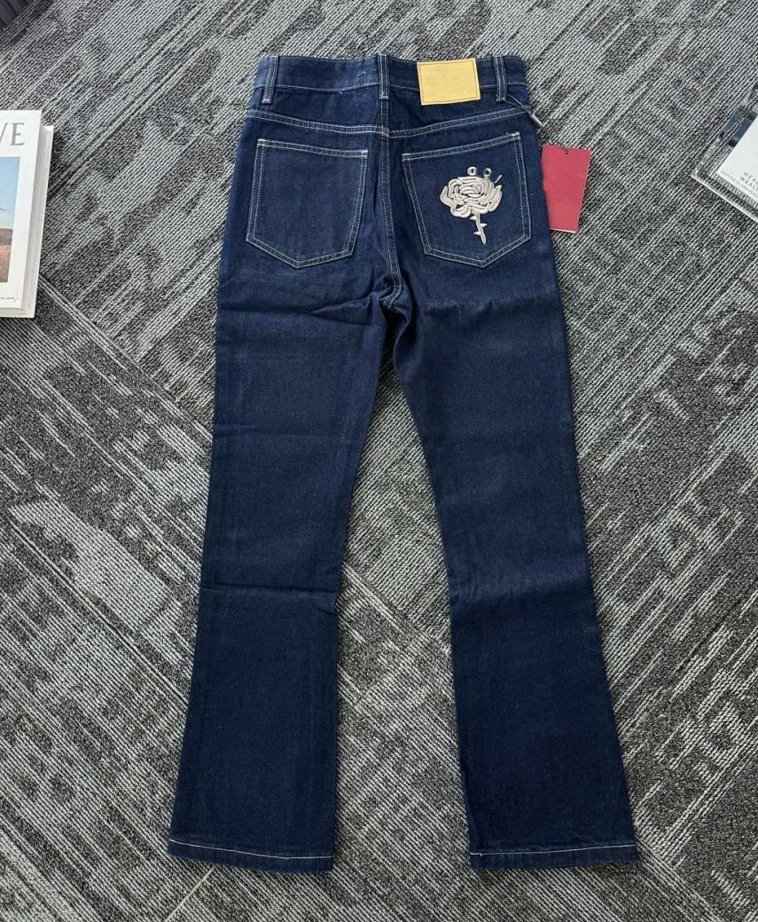 jeans for mens designer Ripped Jeans Slim Straight Fitted retro men pants Durable Casual Street Denim Jeans men women Dark Washed Flared Jeans with