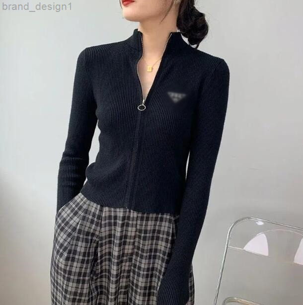 Design Women Knits Sweaters Tees Womens Tops Cardigan With Zippers Short Style Slim Jumpers Winter Autumn Spring Clothing