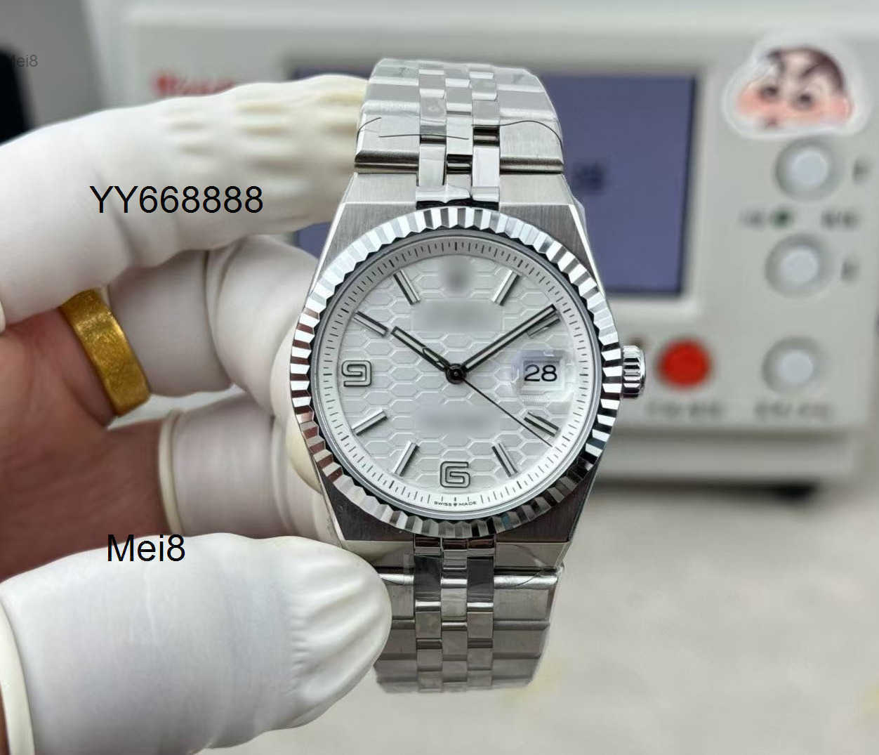 Men Watches Luxury Watch Automatic ES Factory mens watches 7135 Automatic Watchs Rle White Dial movement diameter 36mm 40mm Thickness sapphire cryst