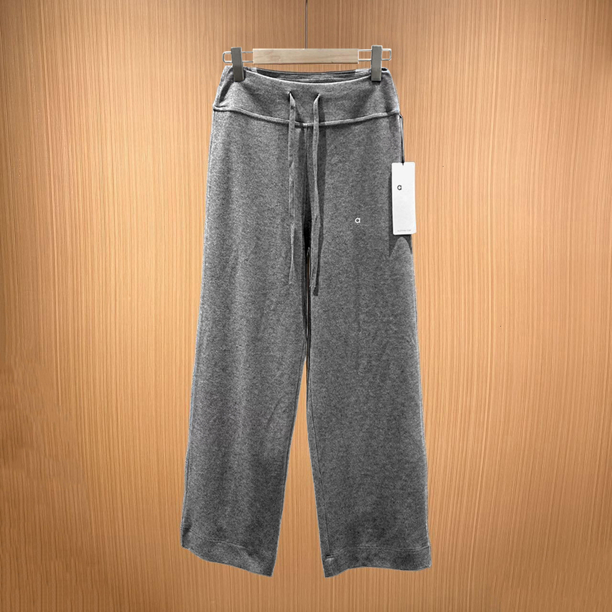 Stretchy Yoga Wear Fashion Casual Solid * Sports * Trousers For Women Knitted Drawstring Women's Wide Leg Pants Soft Breathable Loose Straig