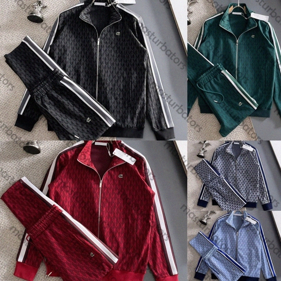 Lacastted mens Tracksuits T Shirt shorts two piece Sweatershirts Crocodile logo fashion Mens womens Tshirts Tracksuit Jogger set summer hoodie Desig