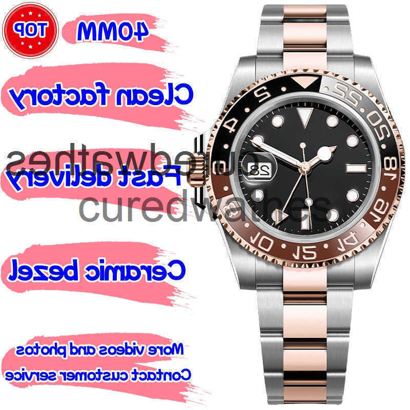Luxury GMT Mens Designer Watch Watches Clean Factory Super Qualtiy Cal3186/3285 movement Automatic Mechanical Watch Sapphire Waterproof With Box ATM