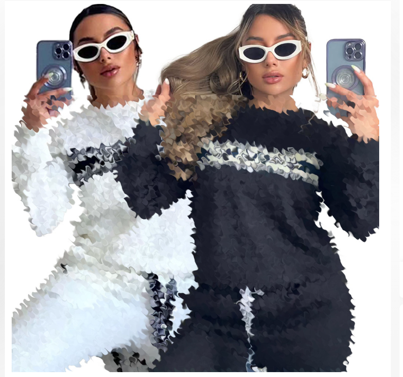 designer Women's tracksuit cd Winter New Style Letter Trendy Brand Round Neck Hoodie Embossed Ribbon Embroidered Long Sleeve Threaded Casual Pa