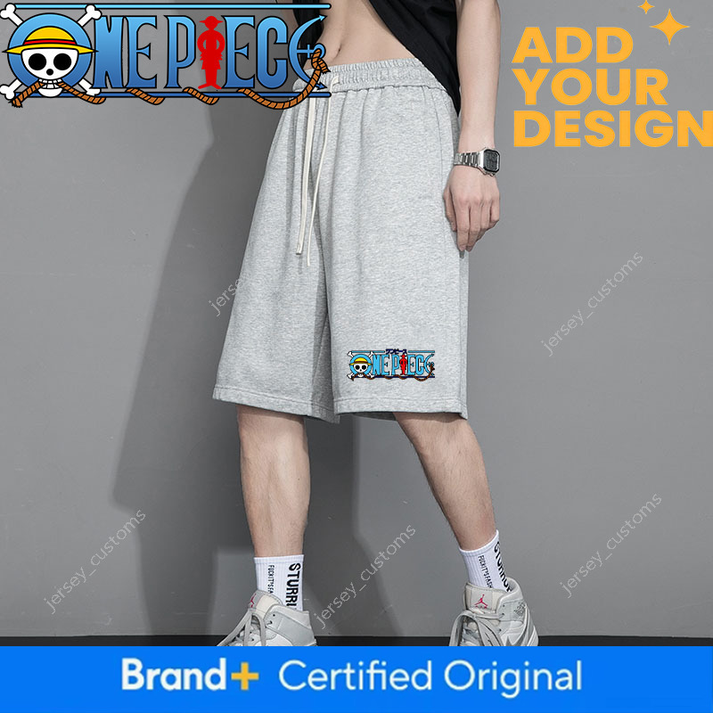 Pantaloncini a cinque punti anime One Piece in stile giapponese M-7XL transfrontalieri, pantaloncini da spiaggia larghi e casual per uomo, design se