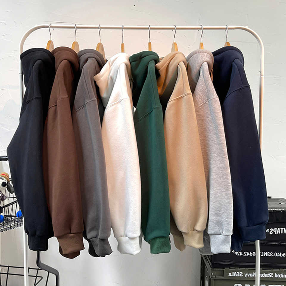Mens Men's Hoodies Sweatshirts 500g 100% Heavy Cotton Hoodies Winter Long sleeve Loose Fit Jacket Coats Casual Gothic Plus Size Hooded Pullover