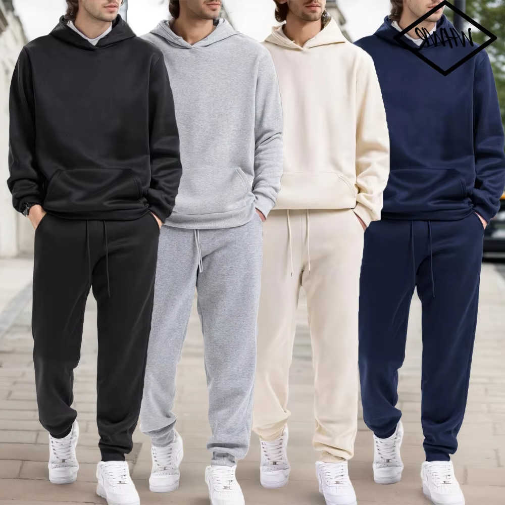 Mens Men's Hoodies Autumn Sweatshirts Winter Solid Color Hoodie Joggers Two Piece Set Eco Friendly Casual Sportswear Tracksuit Outdoor Fashion