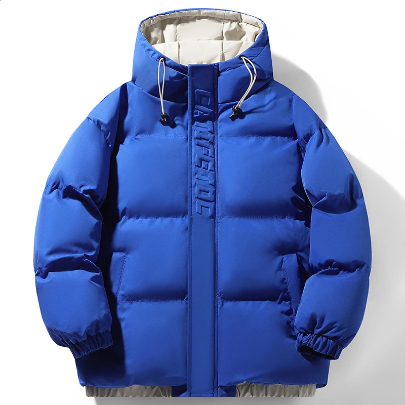 Men Parkas Thick Warm Puffer Jacket Hooded Quilted Loose Fashion Casual Cotton Padded Coat Autumn Winter Outwear 260920