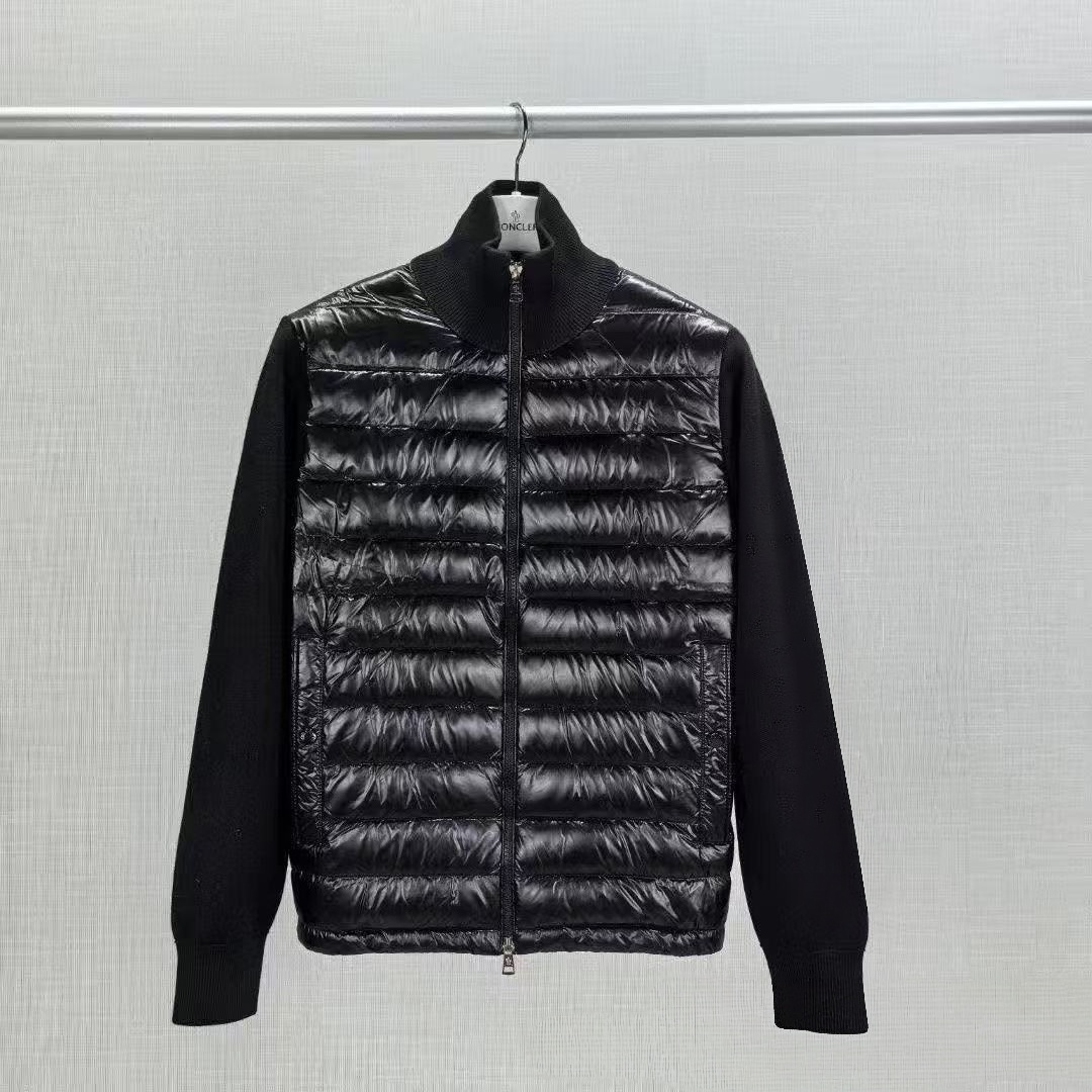 Mon Clear Puffer Jacket Winter Women Down Parkas Monclrear Doudoune Puffer Stand Collar Knitted Splicing Sweater Down Monlclrea Jacket Fluffy Coat 5