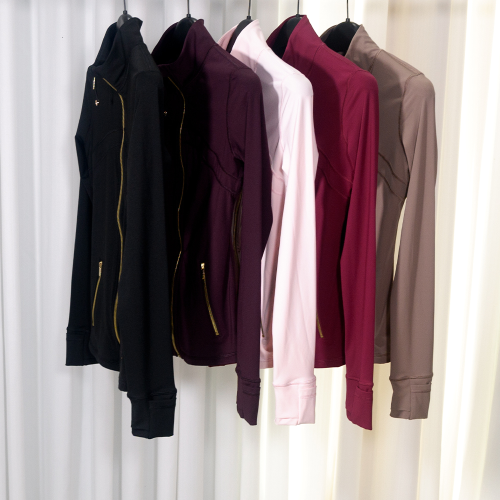 Gold zipper jacket, fitness yoga wear, limited edition outerwear, sports running, 2026 style, thin style 26L0921
