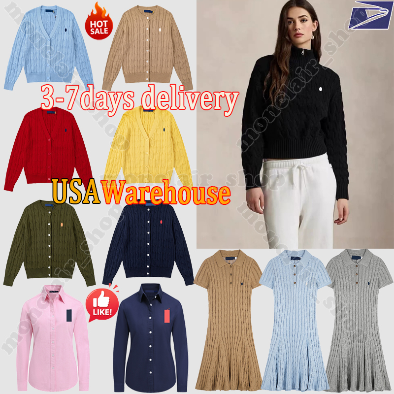 sweater women Little Pony Embroidery cardigan designer Half-Zip Pullover Short-Sleeve Polo Shirt clothing colorful pullover overcoat Embroidered kn