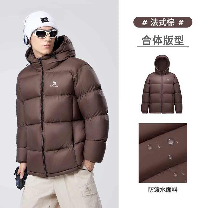 GOLDEN CAMEL Down Jacket Waterproof Men's Jackets 2024 White Duck Down Thickened Hooded Cold-proof Warm Men Winter Coats Camping Q260921