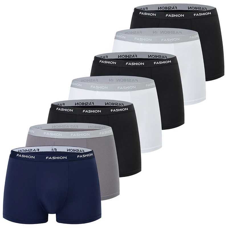 5/7 Piece Set Of Men's Solid Color Fashionable Casual Boxer Shorts Comfortable Underwear Plus Size Sports Cycling Base Shorts Q260921