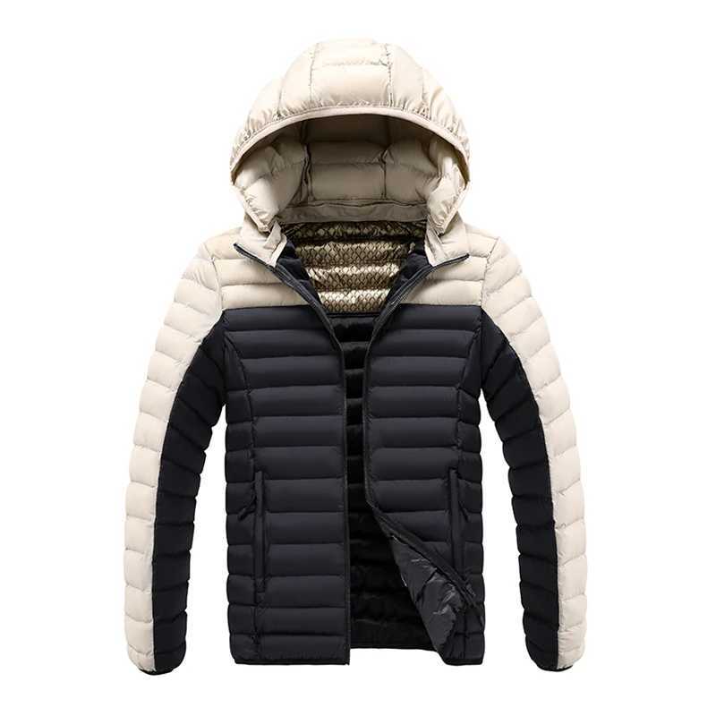 Men Removable Hooded Autumn Winter Cotton Parkas Down Cotton-Padded Thickened Hooded Puffer Jacket Casual Loose Fit Outerwear Q260921