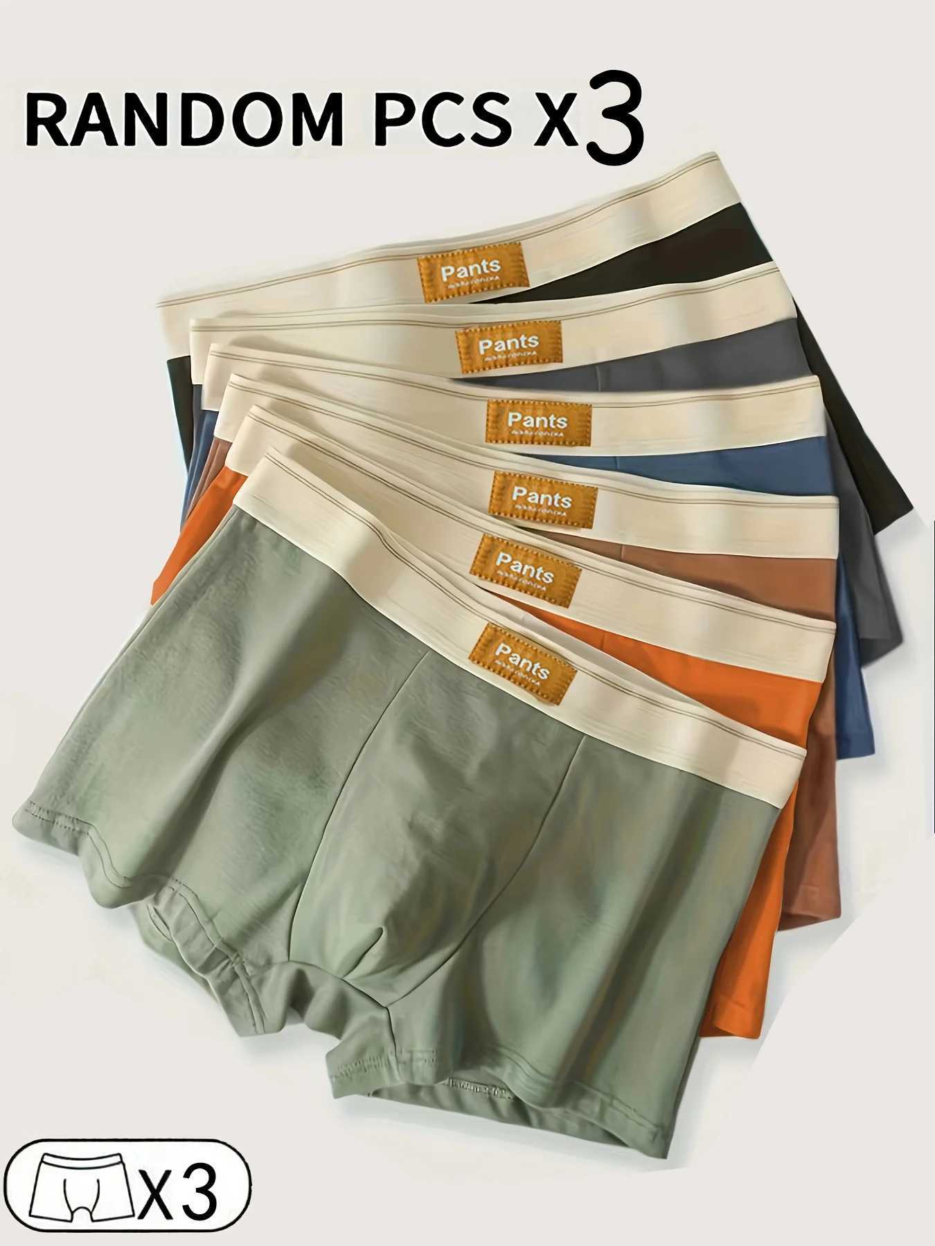 3pcs Men Panties Cotton BoxerShorts Man Underwear Mens Boxers Breathable U Convex Male Underpants Sexy Trunks Q260921