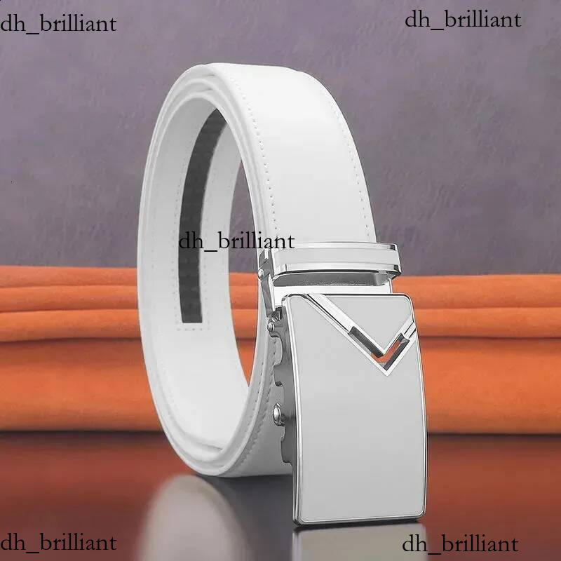 Golf White Leather Belt Korean Edition Fashionable Mens Business Travel High Quality Leisure Automatic Buckle 240925 Hot