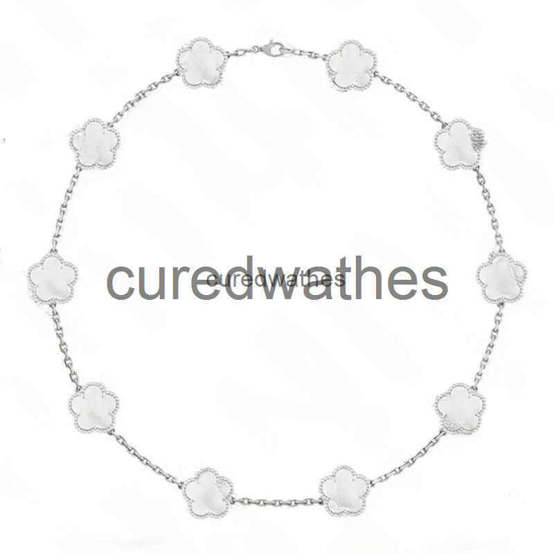 Leaf Designer Vanca Exquisite Four Clover Hot Stamping Necklace Luxury Jewelry Vanly Cleeefs Necklace Classic Lucky 10 Necklace s Day Engagement Jew