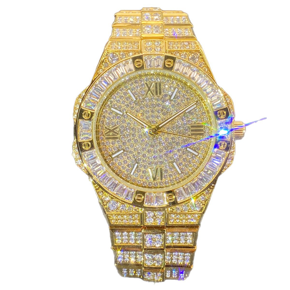 Hip Hop lced Out Men Designer Watch Woman Full AAA Rhinestone Around Luxury Quartz Watches Round Clock Unisex Wrist Watch Gift For Boyfriend