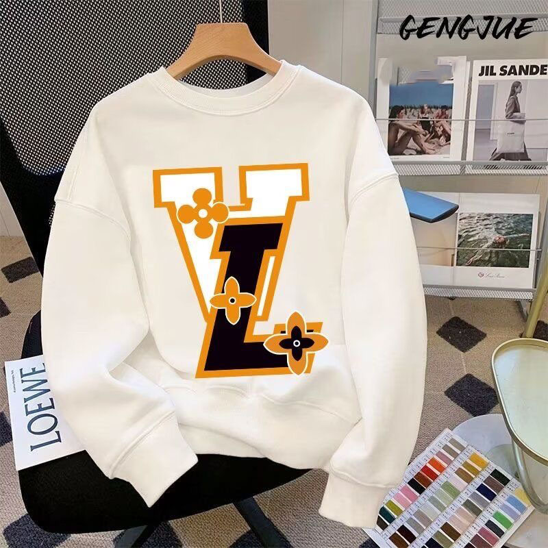 Fashionable new casual round-neck hoodie autumn new high-end crew-neck letter printed long-sleeved top88