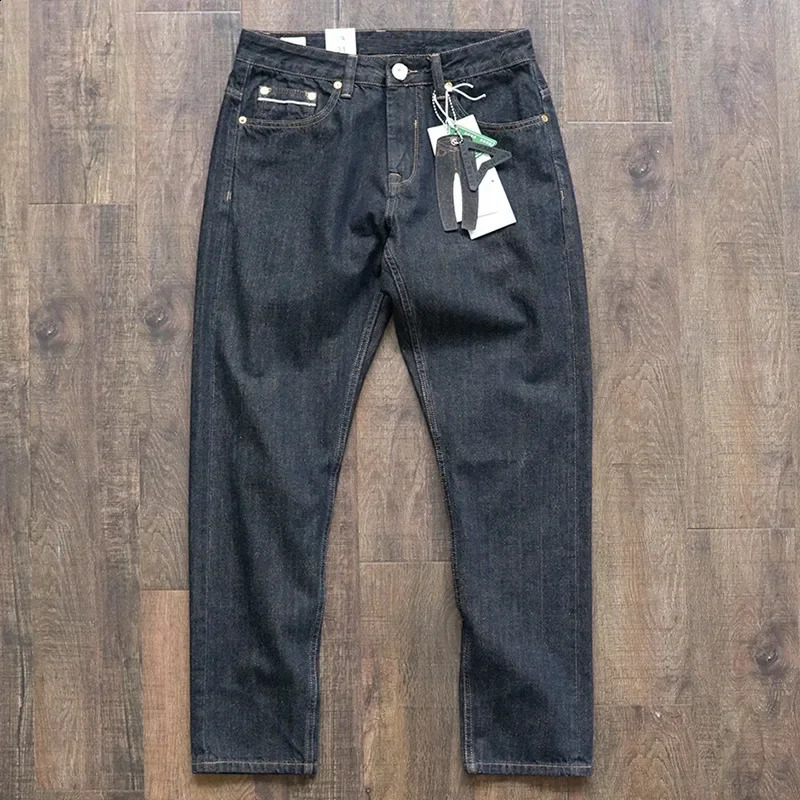 American Retro Heavyweight Original Color Jeans Straight Leg Trendy Danning Red Ear Amikaji Casual Pants for Spring 260921