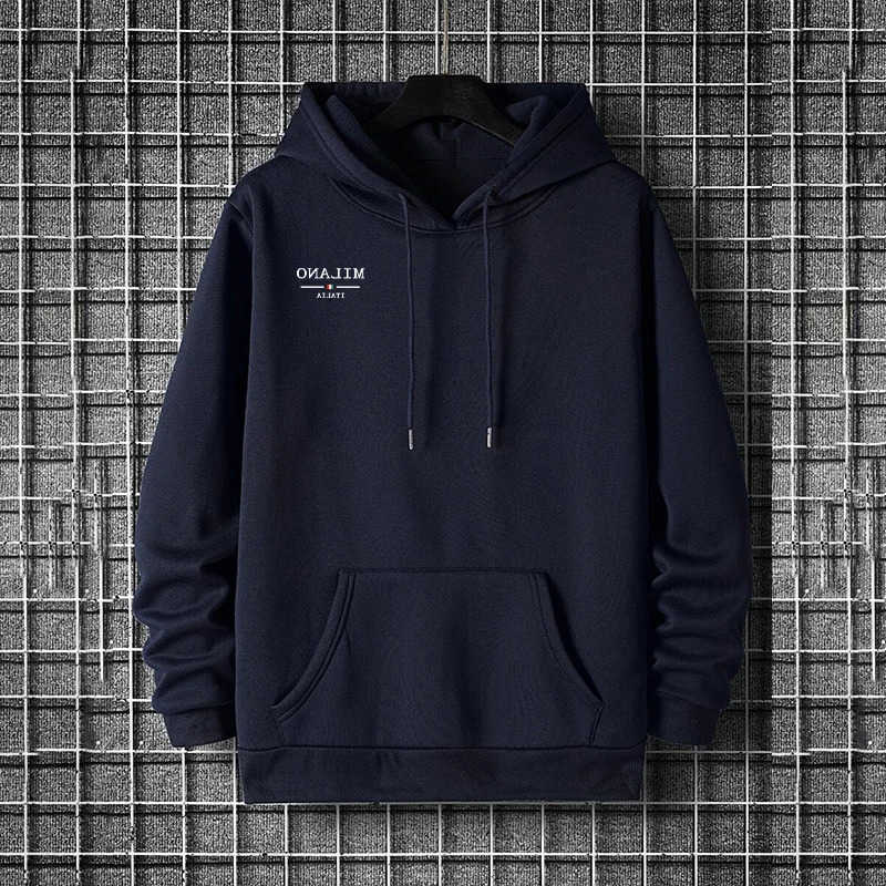 Print Men's Hoodies Sweatshirts Italy Mens Hoodie Long sleeve Solid Color Sweatshirt Urban Casual Fashion Sporty Hooded Outerwear Man Clothes D