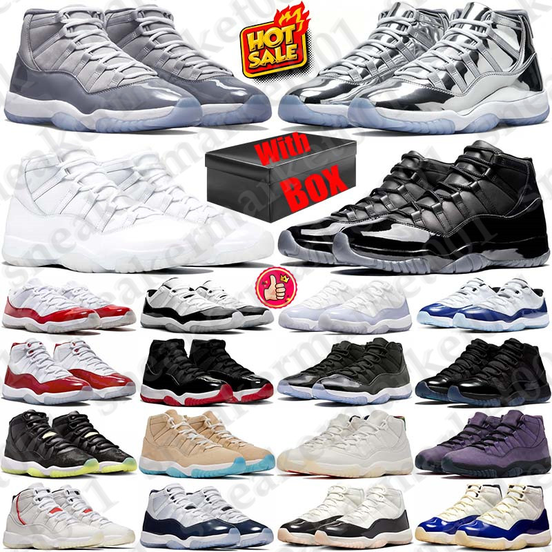 Free Shipping With Box Basketball 11 11s lows Shoes Designer Sport sneakers Gamma Blue for shoe mens womens Space Jam high UNC d h gate Cool Grey br