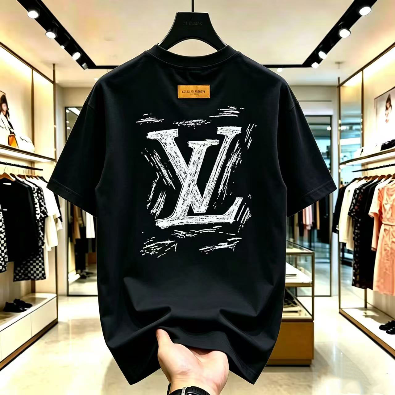 2026 new men's short-sleeved T-shirt women's summer cotton high street loose extra-large T-neck trend top000